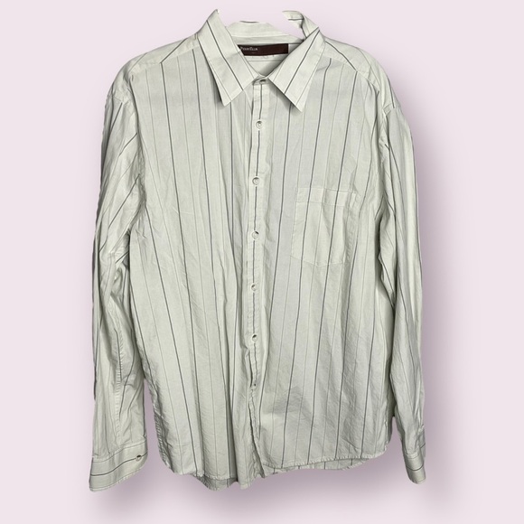 Perry Ellis Button-Up Shirt - Classic Long Sleeve Casual Dress Style, Size XL - Picture 1 of 5